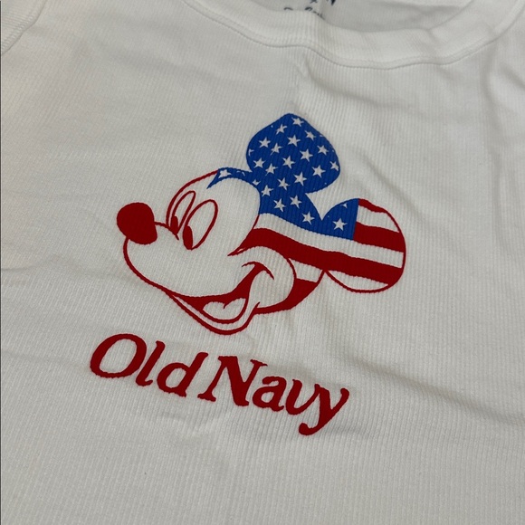 NWT Disney Mickey Mouse ribbed White Tank Top with Patriotic Mickey size XXL - Picture 2 of 8